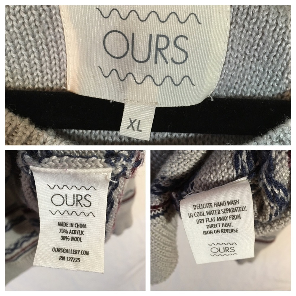 .Ours. Oversized Wool Blend Boyfriend‎ Sweater - Picture 2 of 7